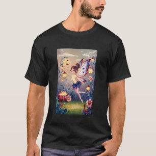 Camiseta Fada Patriótica Bandeira Americana Jardim Fantasia