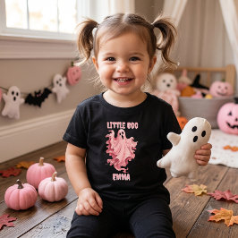 Camiseta Fada Pequena Boo Pinkoween Fantasma Aquarela