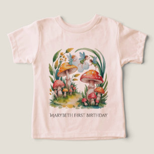 Camiseta Fada Primeira Festa de aniversário