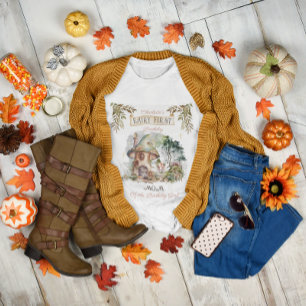 Camiseta Fada Primeira Madeira Animais Cogumelo Aniversário