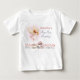 Camiseta Fada Primeiro Aniversário Personalizado da Primeir