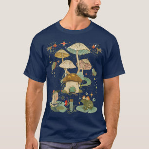 Camiseta Fada Princesa e Cogumelos Encantados e Sapos