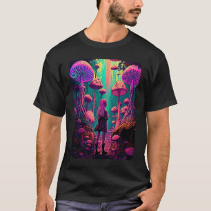 Camiseta Fada Psicodélica Na Floresta De Cogumelo 1