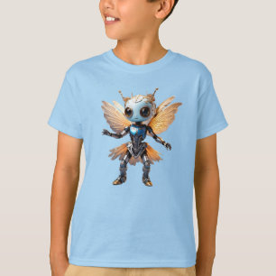 Camiseta Fada Robô Dançante Menina Formiga Fofa