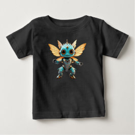 Camiseta Fada Robô Dançante Turquesa Fofa