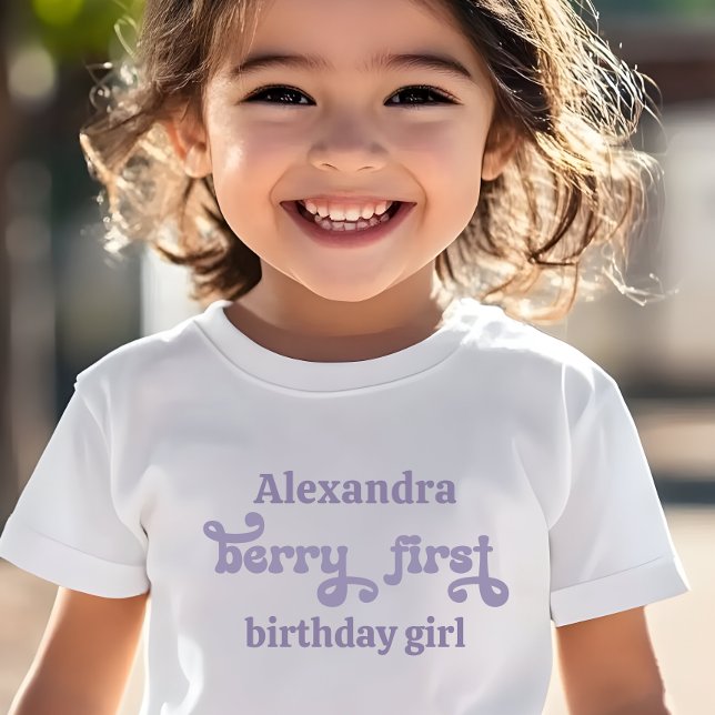 Camiseta Fada Roxa Primeiro Berry Primeiro Aniversário (Criador carregado)