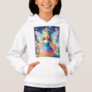 Camiseta Fada Whimsical Rainbow em uma Floresta Mágica