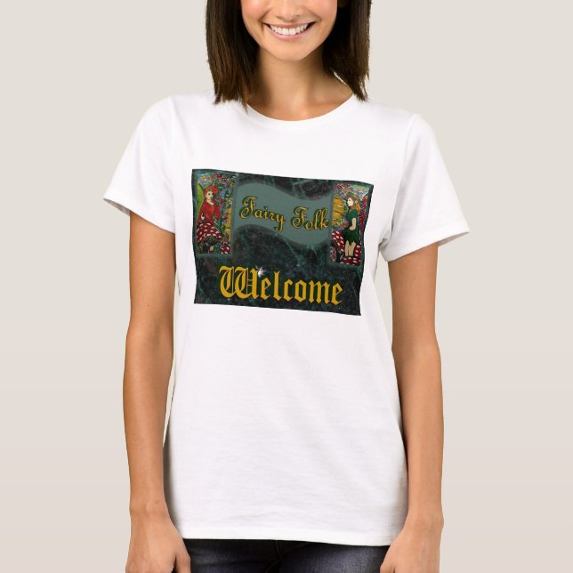 Camiseta Fadas da Arte Folclórica (Frente)