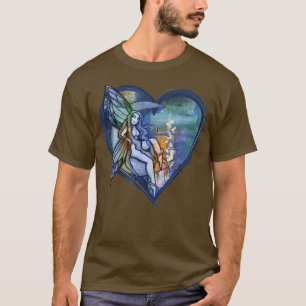 Camiseta Fadas da lua de fada azul-da-lua