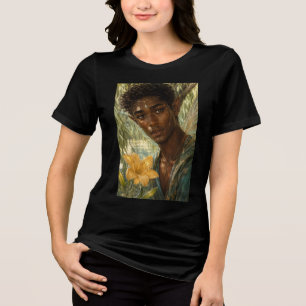 Camiseta Fadas do Desabrochar Tropical: Masculino em flor a