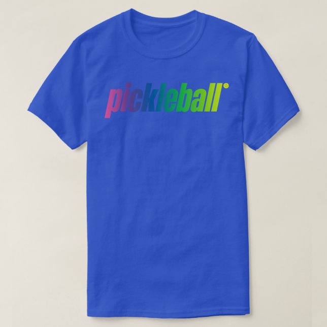Camiseta Fade Arco-Íris Retroativo da Pickleball (Frente do Design)