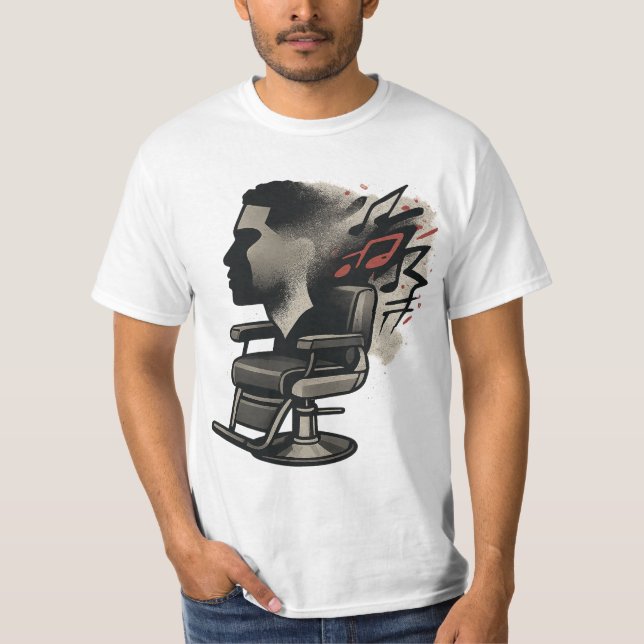 Camiseta Fade de Grafite de Cadeira de Barber | (Frente)