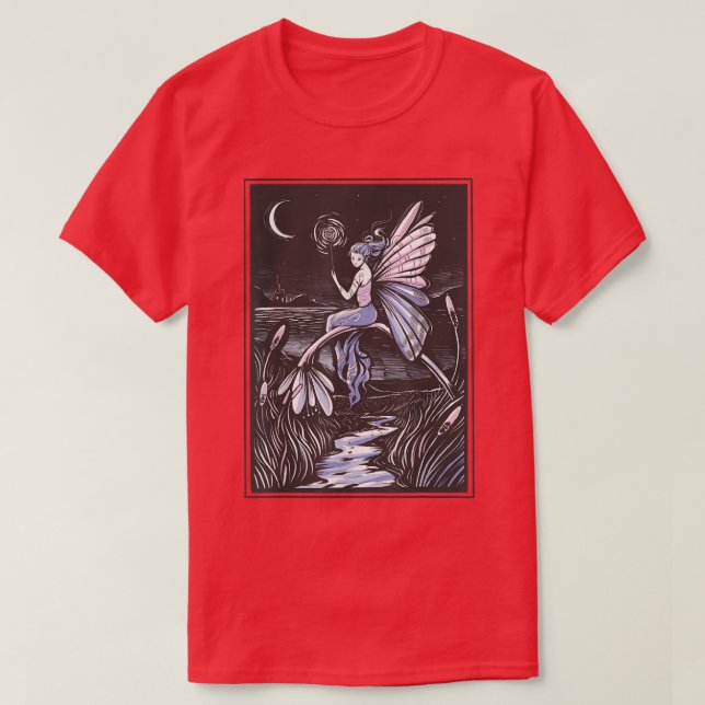 Camiseta Faecore Fairy Night Fairycore Fantasy Magia Nature (Frente do Design)