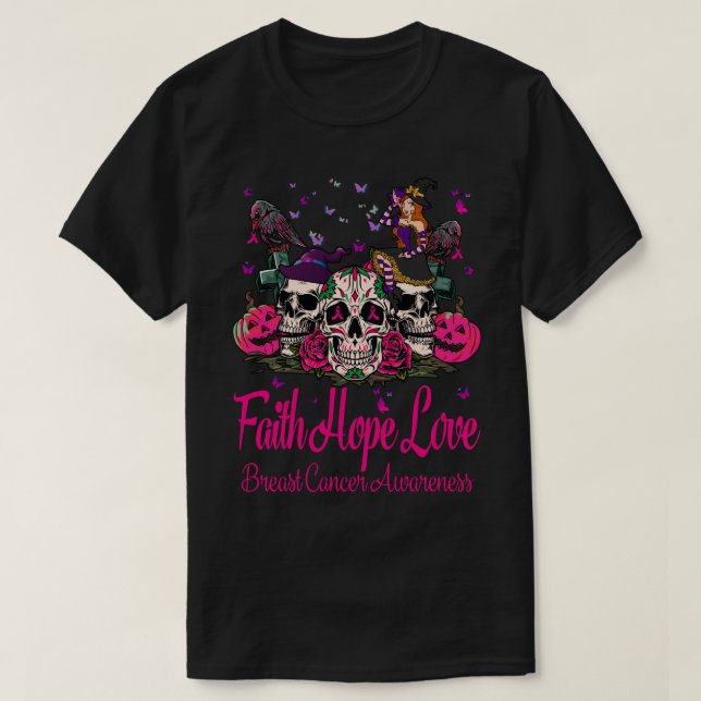 Camiseta Faes Esperança Adoram Cancer De Mama De Pumpkin, A (Frente do Design)