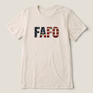 Camiseta FAFO afligiu a declaração política de bandeira dos