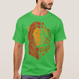 Camiseta Fair Over Fear Christian Lion Judah Faith Christia