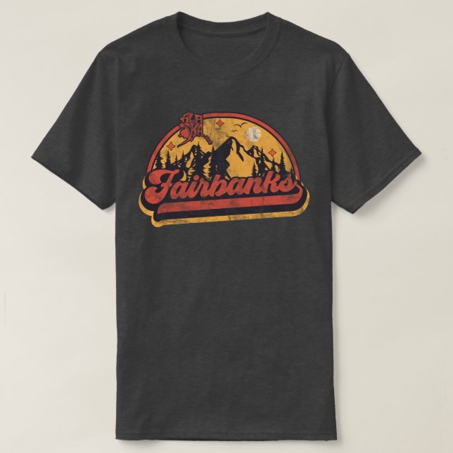 Camiseta Fairbanks, Alasca (Frente do Design)
