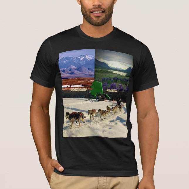 Camiseta Fairbanks, Alaska Collage (Frente)