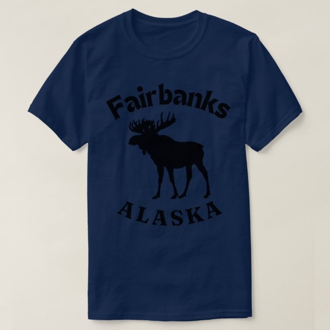 Camiseta Fairbanks Alaska Moose TSirt (Frente do Design)