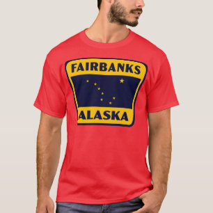 Camiseta Fairbanks Alaska Retro Crachá Amarelo