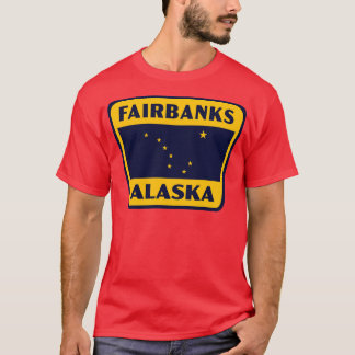 Camiseta Fairbanks Alaska Retro Crachá Amarelo