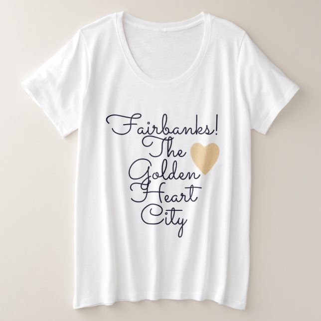 Camiseta Fairbanks Ouro Heart City (Frente do Design)