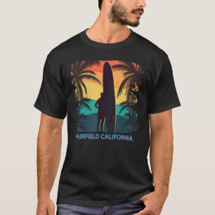 Camiseta Fairfield California Ca Palm Tree Surfboard