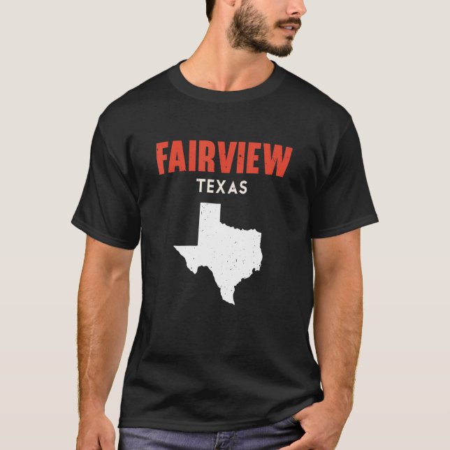 Camiseta Fairview Texas EUA State America Viagem Texas (Frente)