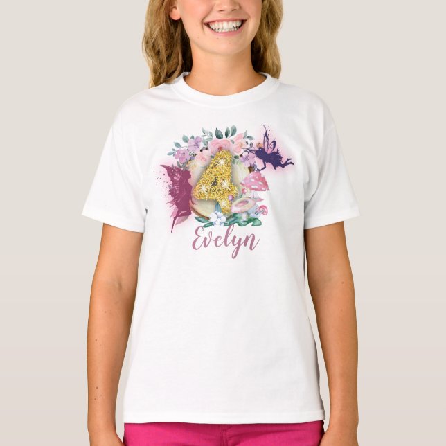 Camiseta Fairy Birthday 4th Birthday Shirt (Frente)