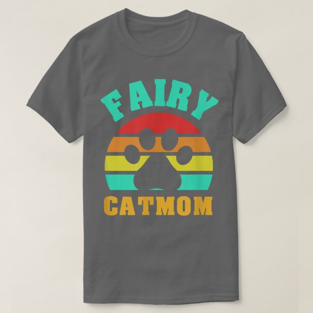 Camiseta Fairy Cat Mom Funny Cat  (Frente do Design)