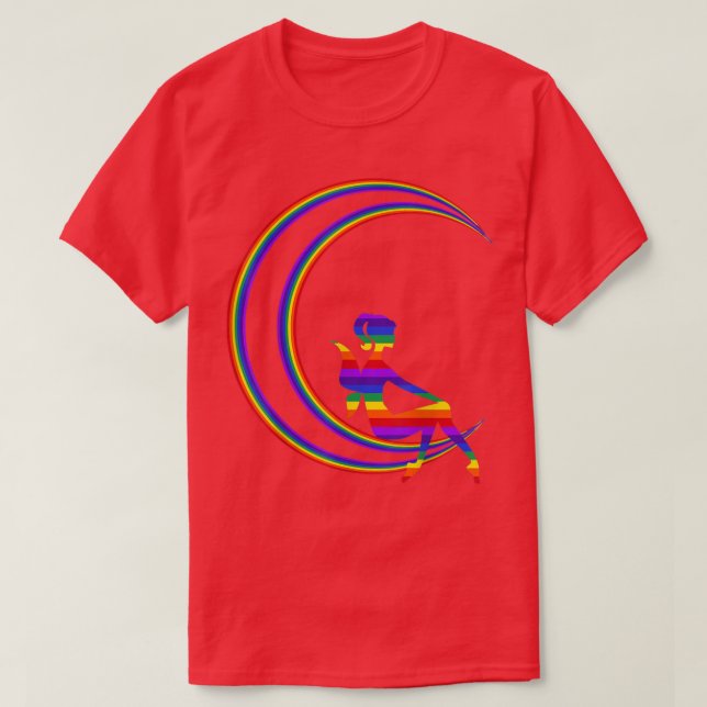 CAMISETA FAIRY CRECENT LUNAR MOON ART TE AMA À LUA (Frente do Design)