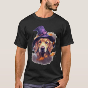 Camiseta Fairy Golden Retriever Halloween Fantasia Cães Hom