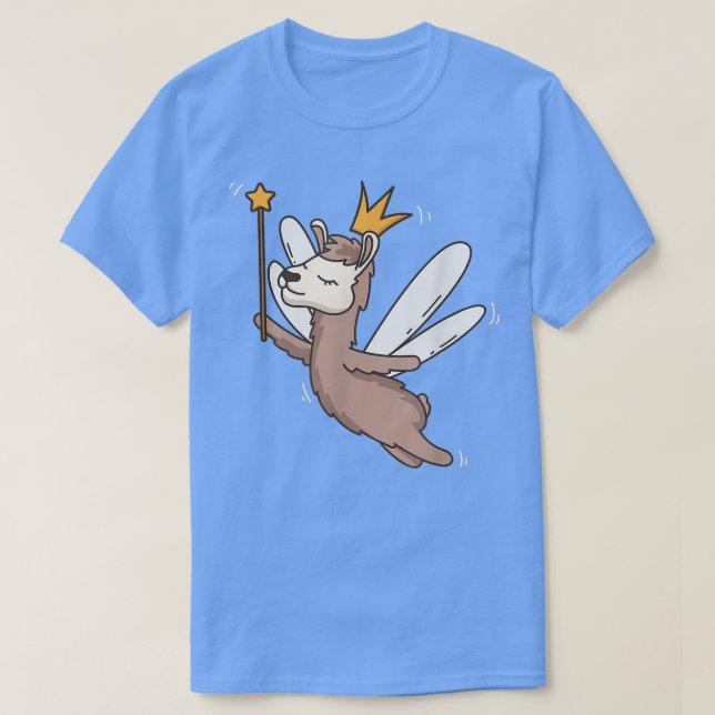 Camiseta Fairy Llama Wildlife Mystical Animal Llama Fairy L (Frente do Design)