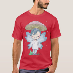 Camiseta Fairycore Aestético Chibi Fairy Anime Boy Angel Mu