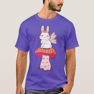 Camiseta Fairycore Aestic Cottagecore Fairy Bunny Mushro