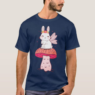 Camiseta Fairycore Aestic Cottagecore Fairy Bunny Mushro