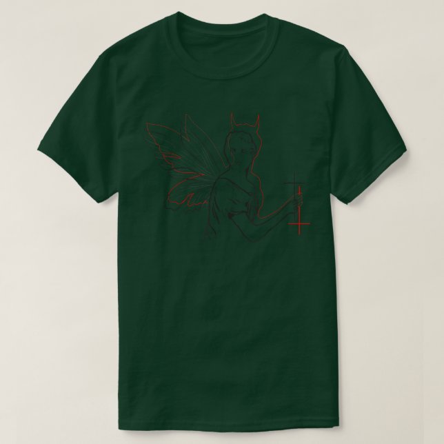 Camiseta Fairycore Aestic Devil Fada David Statue Soft (Frente do Design)