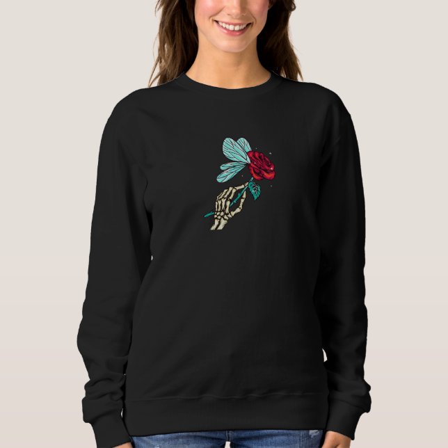 Camiseta Fairycore Aestic Rosa Skeleton Fairy Core Grung (Frente)