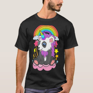 Camiseta Fairytale Animal Rainbow Pandacorn Unicorn Chinês