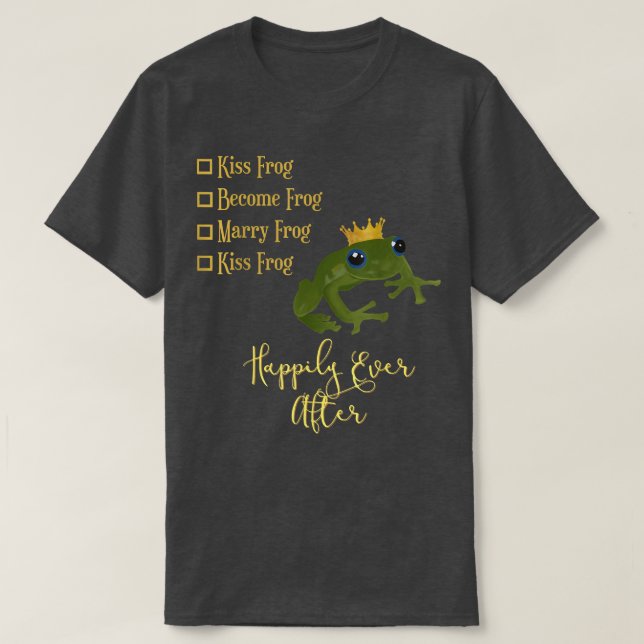 Camiseta Fairytale sapo Príncipe Cinco Passos (Frente do Design)