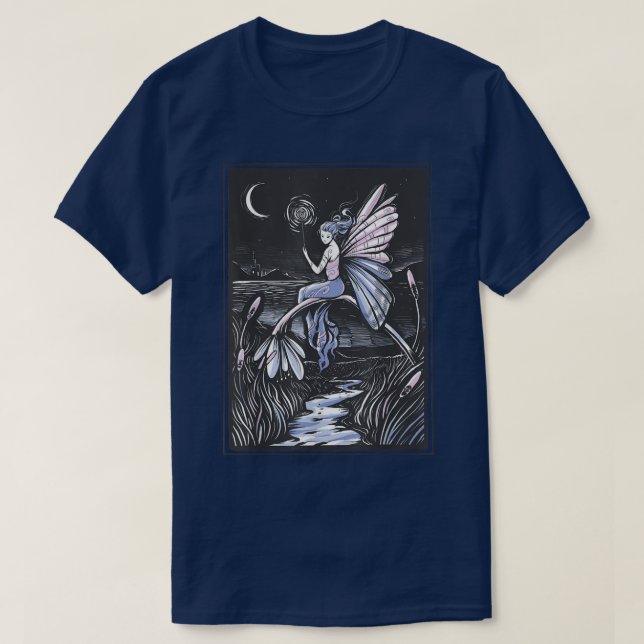 Camiseta Fairywave Faecore Fairy Night Fairycore Fantasy Mã (Frente do Design)