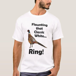Camiseta Faisão-de-colar ostentando aniversário do anel bra