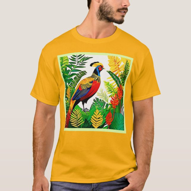 Camiseta Faisão Selva Exótica (Frente)