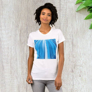 Camiseta Faísca de Starburst Azul com Raios Luminosos