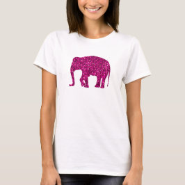 Camiseta Faíscas do Elefante rosa-faísca cintilantes
