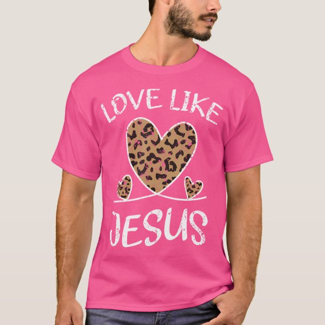 Camiseta Faith Bíblia Abençoada Christian Cheeta Leopard Lo (Frente)