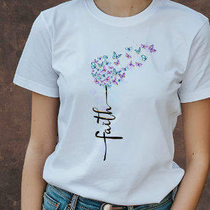 Camiseta Faith Butterfly T-shirt cristã