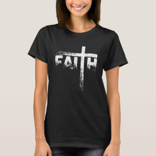 Camiseta Faith Christian Cross Faith afligido Relig