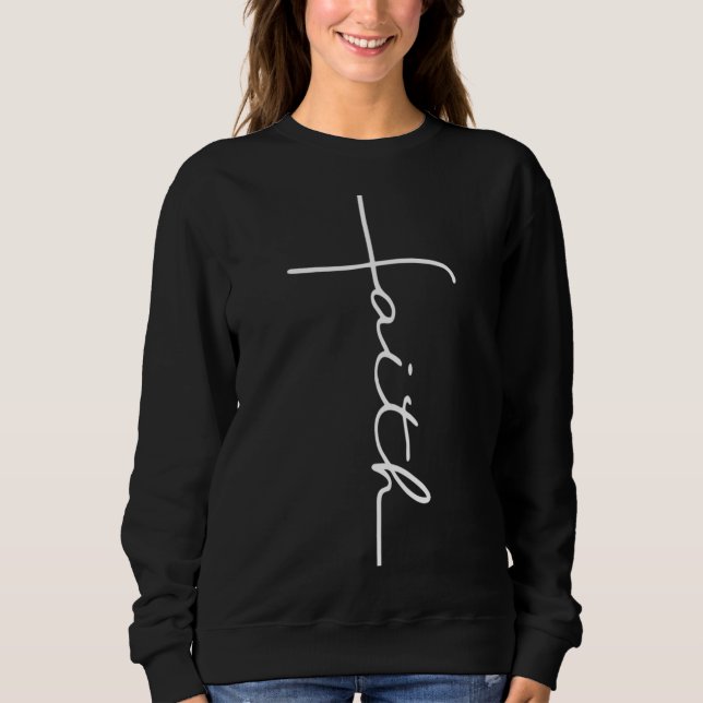 Camiseta Faith Cross Christian Hooded Jesus Bíblia (Frente)
