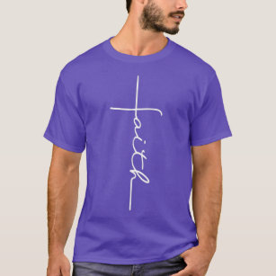 Camiseta Faith Cross Christian Religião Bíblia Verse